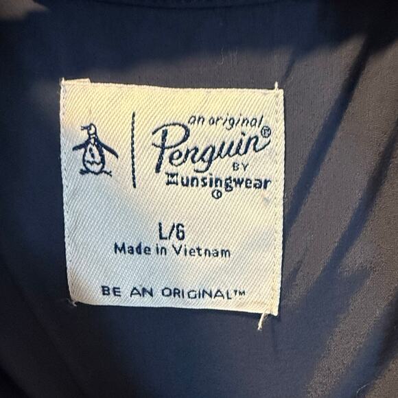 Original Penguin Men's Colorblock Fleece Full-Zip Bomber Jacket L Teddy Sherpa - Picture 8 of 12